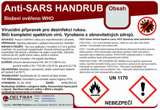 Anti-SARS HANDRUB (rodinné balení 1 litr)